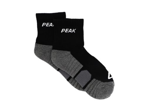 PEAK-MEDIUM CUT TERRY SPORTZOKNI-BLACK